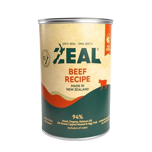 ZEAL New Zealand Wet Dog Food – High Protein, Pure Nutrition, Natural Superfoods, Grain-Free with Superfoods (Beef, 13.76oz Can 12-Pack)
