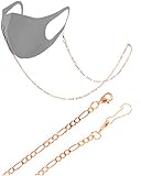 The Mask Chain - Rose Copper Plated Stylish Mask Chain, Mask Strap, Mask Lanyard, Mask Holder (Face...