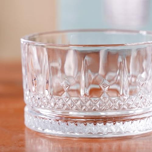 Image of Nestasia Glass Bowl Set of 6 - 220ml Transparent Katori for Kitchen & Dinner, Microwave Safe Snack & Dessert Bowls with Gift Box, Perfect for Gifting