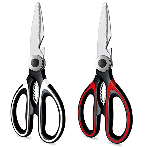 Image of Kitchen Scissors 2 Pack Shears All Purpose Heavy Duty Sharp for Food