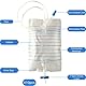 GGAUBAIFI 10-Pack-Harnwegstrahlbeutel, Harnbeutel mit Anti-Reflux-Ventil, 1000 ml Adulte Sterile mit einfachem Abflussschalter, Abflussbeutel