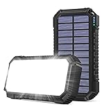 60 Helle LEDs: Die 60 hellen LED-Leuchten auf der rückseite des ladegeräts sind ein praktisches hilfsmittel für Ihre outdoor-abenteuer. Es lässt sich einschalten, indem man den power-knopf 3 sekunden lang gedrückt hält, und kann zwischen den Standard-Starken-SOS-Strobe modi wechseln.
