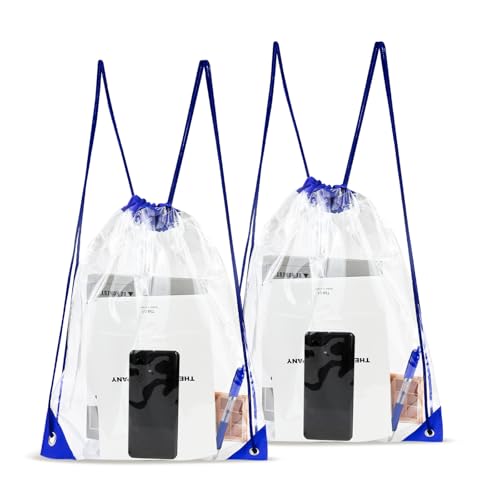 Sacs à dos transparents en PVC lot de 2 pour festivals stades et sorties légères