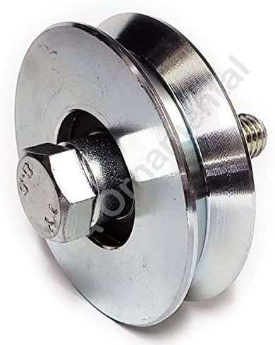 3" Steel Single Bearing V Groove Wheel Without Bracket Sliding Driveway Gate 100.80, Silver