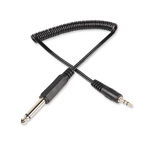Cable de audio 3.5mm TRS a 6.35mm TS espiral miniatura 1