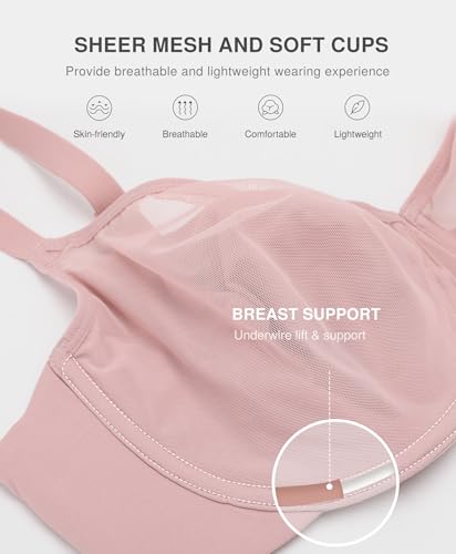 Image of Lover-Beauty Minimizer Bras for Women Full Coverage Unlined Underwire Bras Plus Size Lifting Bra for Heavy Breast