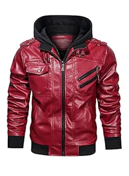 red leather motorcycle jacket