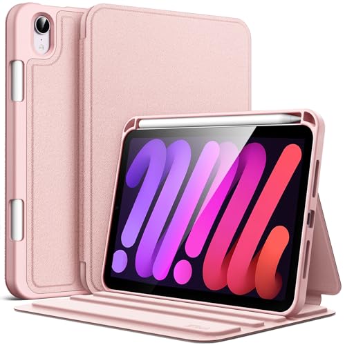 JETech Folio Case for iPad mini A17 Pro/6th Gen (2024/2021), Pink