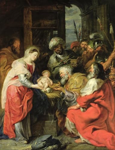Tableaux toile Adoration des Mages Rubens pour salon chaleureux
