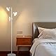 SIBRILLE Stehlampe Wohnzimmer 36W 2500LM Stehlampe LED Dimmbar, Fernbedienung&Touch-Steuerung, 2700K-6500K 3-Licht Leselampe Stehleuchte Moderne Deckenfluter LED Dimmbar für Wohnzimmer Büro, Weiß