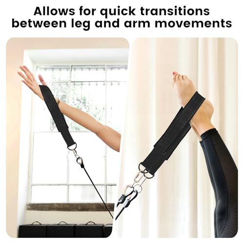 2PCS Comfortable Enhanced Thickness Pilates Double Loop Strap - D-Ring Strap for Home Gym & Yoga Workout Accessories - Image 5