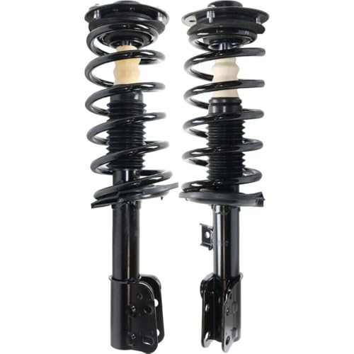 FRIEDEIR 2pcs Suspension Shock Absorber and Strut Assembly Set Front Left Driver and Right Passenger Upper Lower Side Black Non-Adjustable Twin-Tube for Equinox for Vue SR4198