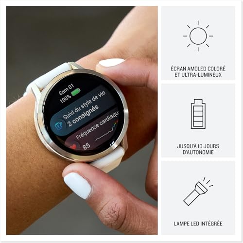 Montre connectée Garmin Venu 4 41 mm et avec bracelet silicone Pervenche - vue 5