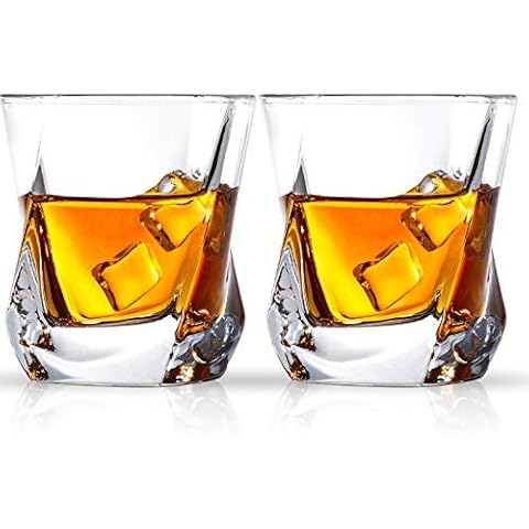 Cooko Whiskey Glasses, Luxury Transparent Glasses Set, Non-Leaded Glasses, Wine Accessories for Whisky, Cocktails or Juice, Set of 2 (250ml/8.8oz) Cover