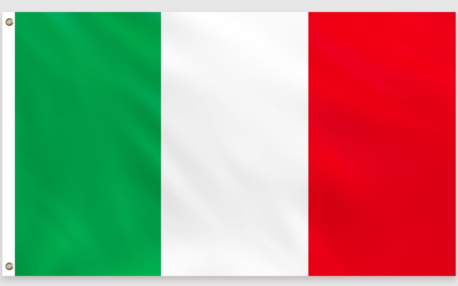 PartyYaa Italian Flag, 5ft x 3ft Italy Flag for Party Decoration Single Side with 2 Brass Eyelets, Waterproof