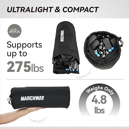 image for MARCHWAY Ultralight Folding Tent Camping Cot Bed, Portable Compact for