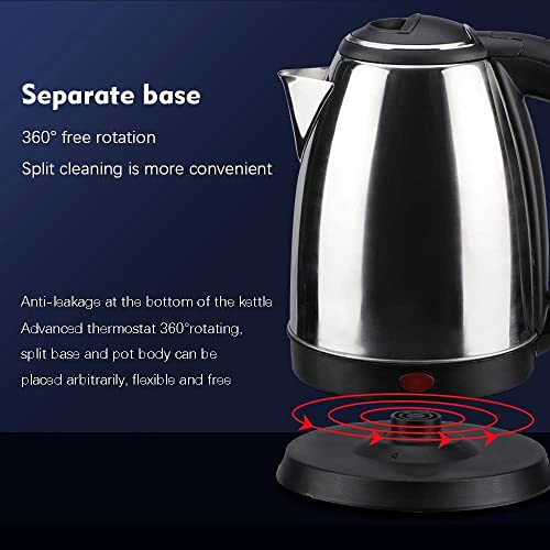 Image of Electric Kettles Combo: 1500W 1.8L Stainless Steel Body with Cool Touch Outer Body + 600W Fast Boiling Foldable Travel Kettle - Ideal for Tea, Coffee, Soups, Home, and College Use