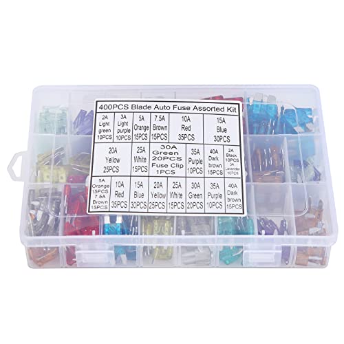 Kit de automoción surtido 400 piezas con extractor para coches, camionetas, SUVs, ATV y barcos en plástico transparente y aleación de aluminio miniatura 1