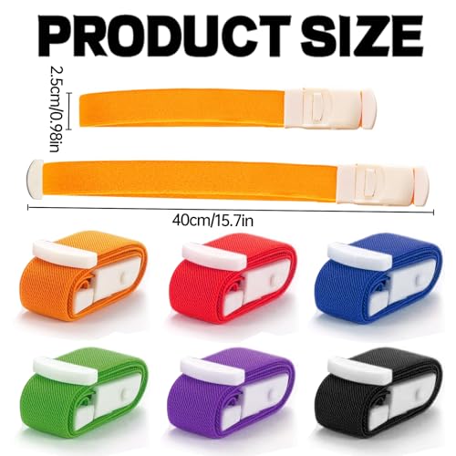 Stauschlauch Blutabnahme,Smavles 6Pcs Venenstauer, Medical Nurse Tourniquet Schnalle, Tourniquet Bands, Venenstauer Stauschlauch Stauband, Blutentnahmen und Wundversorgungen Verwendet (Mischfarbe)