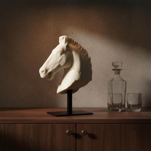 Busto de caballo con detalles esculpidos nítidos para decoración 8