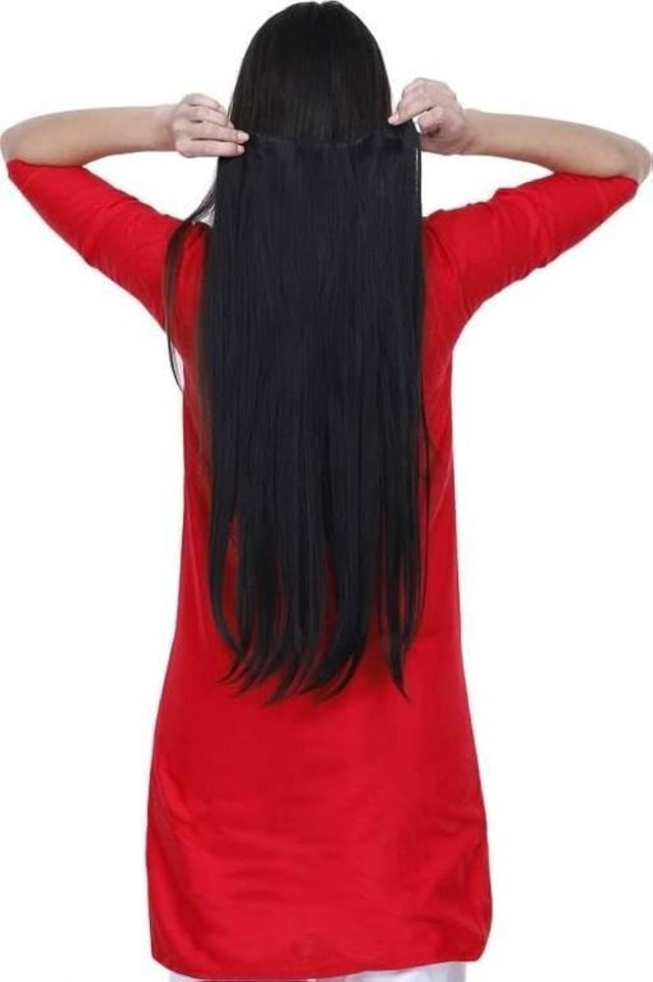 28 Inch Synthetic Long Wig with Clips for Women