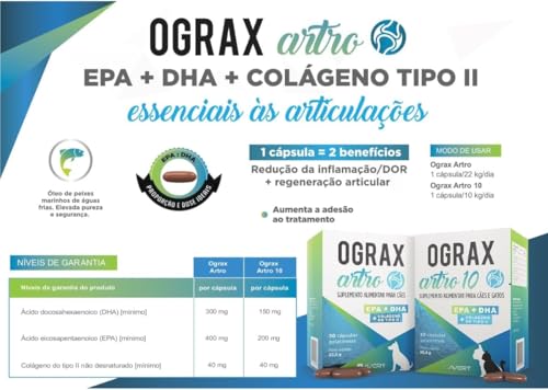 Ograx Artro 10 Cães e Gatos c/ 2 uni - Avert