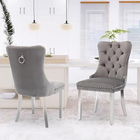 JETEAGO Velvet Dining Chair Set Cover