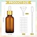 Nuogo 100 Pcs Glass Dropper Bottles 1 oz Essential Oil Dropper Bottles with Labels and Funnels Golden Caps Empty Tincture Glass Containers Perfume Cosmetic Travel Liquid Containers(Amber)