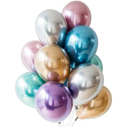 My Gift Tree 5 inches Metallic Balloon for Birthday Wedding Christmas Balloon Decoration Pack of 10/20/50/100 Cover
