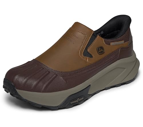 Skechers Men's John Deere Knox, Relaxed Fit Waterproof Hands Free Slip Ins Duck Boot Rain Boot, Cdb, 10.5 by Skechers - Used condition - US$72.90