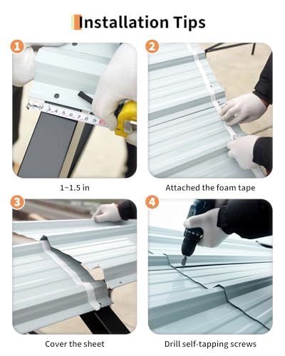 Image of GarveeLife 12x20 ft Metal Carport, Reinforced Frame and Steel Roof for All-Weather Use, Permanent Shelter for Bass Boats, Full-Sized Pickup Trucks, and Tractors