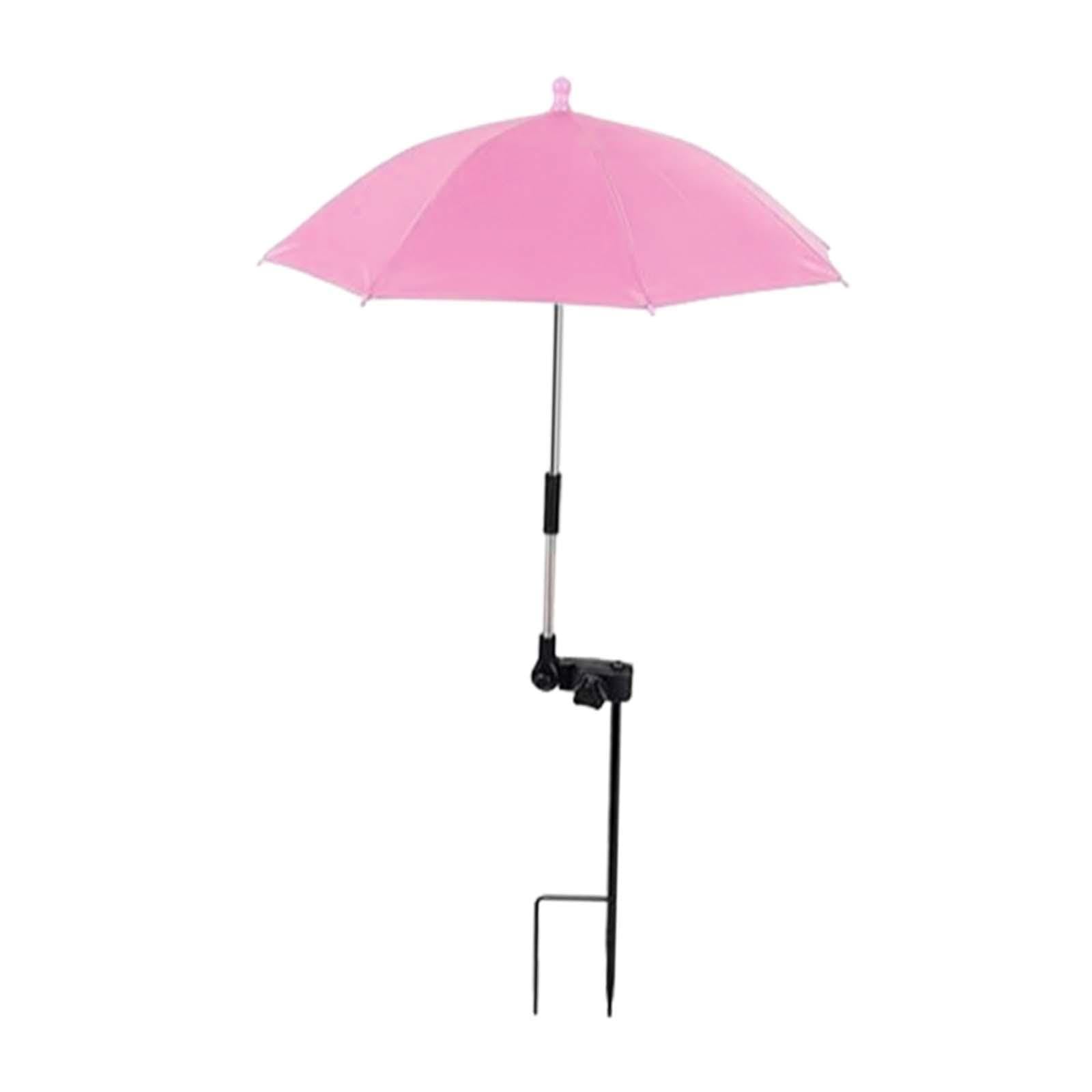 UJEAVETTE Plant Umbrella Rainproof Multifunctional Ground Plug Lightweight Shade Cover Pink-image-24