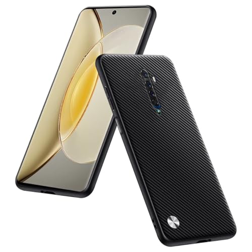 HULLIN Funda Compatible con OPPO Reno2 (6.5'), Cubierta Protectora Cuero PU - Kevlar