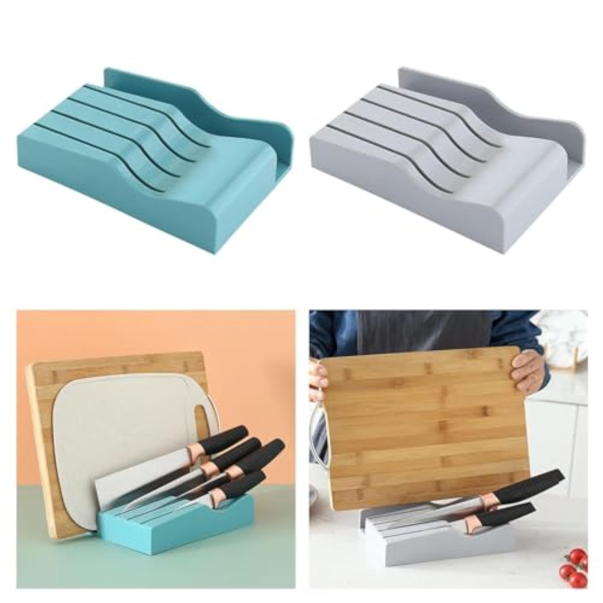 Chopping Board Organizer Drawer Storage with Knife Block