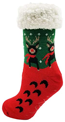 Winterlace Sherpa Lined Slipper Socks, 3 Pairs For Women, Fluffy Christmas Winter Patterned With Gripper Bottoms thumb #4