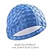 kowaku Swim Cap with PU Coat for Adults Men Women,Waterproof,Non Slip,Keep Hair Dry Easy to Put on and Off Swimming Cap Bathing Hat, Blue