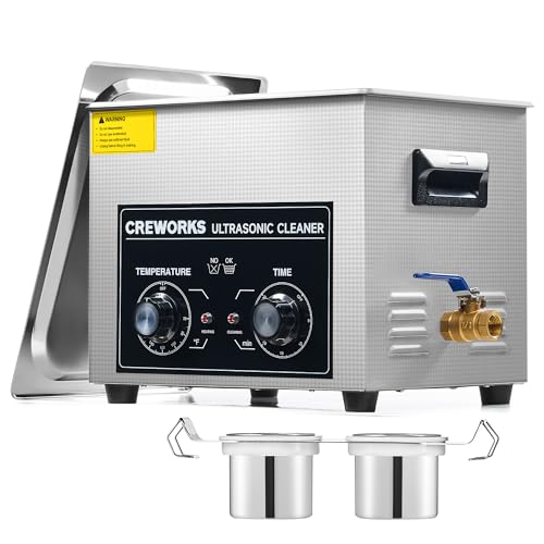 CREWORKS 10L Multi-Slot Ultrasonic Cleaner, Ultrasonic Cleaner Machine with 2...