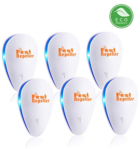 Jricoo Ultrasonic Pest Repeller 6 Pack, 2020 Upgrade Plug in Pest Control,Best Indoor