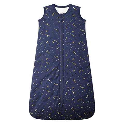 Owlivia Baby Sleep Sack Organic Cotton Sleeping Bag with- 2.5tog Sleeping Bag with 2-Way Zipper, Boys Girls Swaddle Transition Sleep Sack (2.5tog Starry Sky, 12-18 Months) Cover
