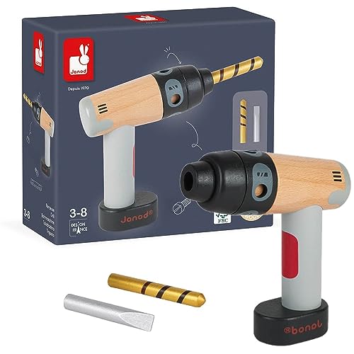 Janod - Trapano in Legno Brico'Kids - con 2
