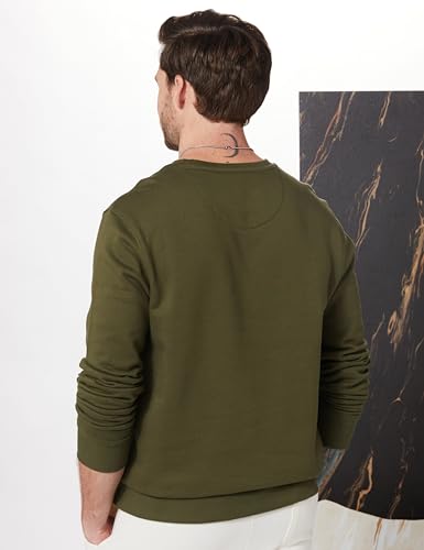 Image of Amazon Brand - Symbol Men Cotton Rich Light Weight Crew Neck Sweatshirt (Regular Fit)