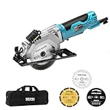 Seesii Mini Circular Saw with Laser Guide,4.8A...