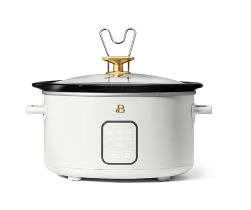 Beautiful 4 Quart Programmable Slow Cooker, White Icing by Drew Barrymore