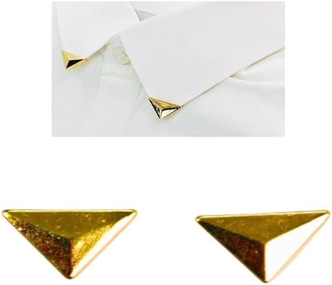 Collar Tips and Lapel Pin Set: Elevate Your Style with Elegant Collar Clips and Brooches for Men and Women (Pack of 4)