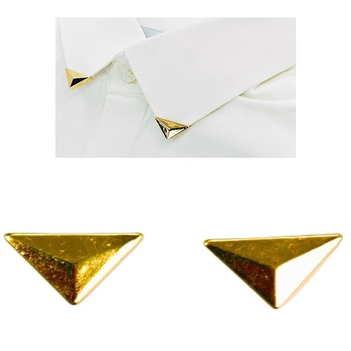 Collar Tips and Lapel Pin Set: Elevate Your Style with Elegant Collar Clips and Brooches for Men and Women (Pack of 4)