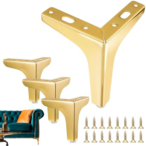 Reviews de Patas más recomendados. 41 LIHYL Patas para Muebles,Juego de 4 Patas de Muebles de Metal de 10cm,Patas Triangulares Mate de Repuesto para Sofá, Mesa de Café, Armario,Soporte de televisión con Protectores...