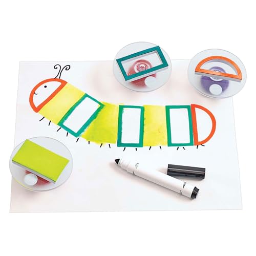 Tampons pour éviter les taches d'encre : Formes géométriques Easy Grip 14 pièces - 4
