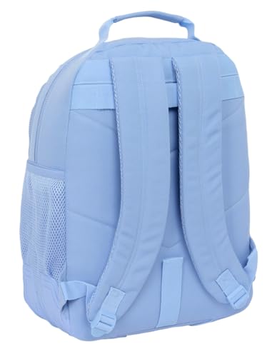 Sac à dos adaptable à chariot Safta Smiley en tissu recyclable bleu résistant