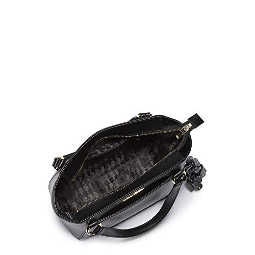 Karl Lagerfeld Paris IRIS Satchel Handbag, Black/Gold