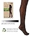 Hanes EcoSmart Art Deco Women's Fashion Tights, Control Top, Sheer Toe, Black, Size Small (Pack of 1)